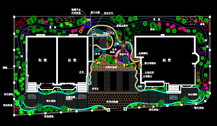 別墅景觀方案設(shè)計CAD
