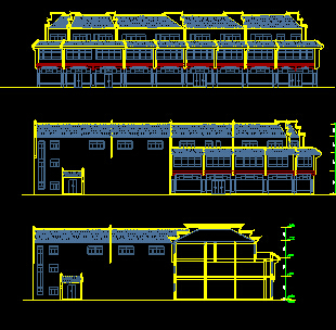 三層商業(yè)古建筑設(shè)計(jì)圖